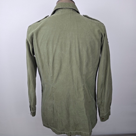 VTG 80’s Dutch Army Olive Green Field Shirt/ Jacket Wahler KL Military Large - Picture 7 of 8